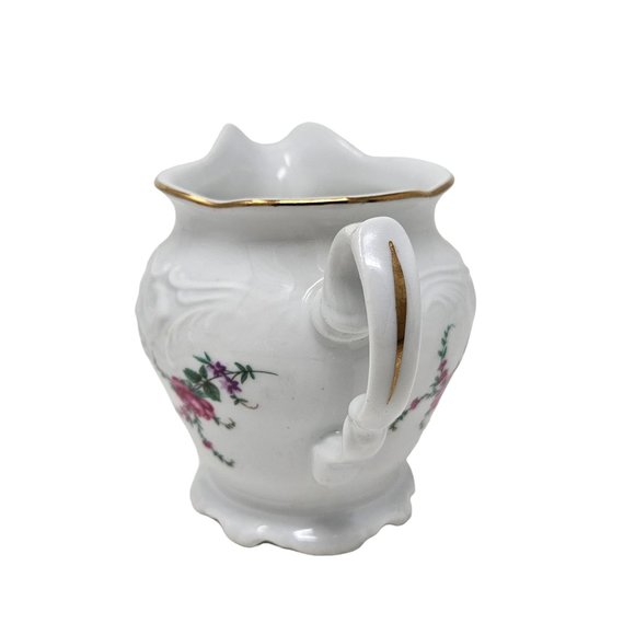 Vintage Wawel Royal Vienna Collection Sugar Bowl with Lid & Creamer White Floral - Picture 15 of 16